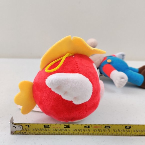 Mario Plush Zippered Keychain and Mario Kart Plush Cheep Cheep Flying Fish - Picture 5 of 5